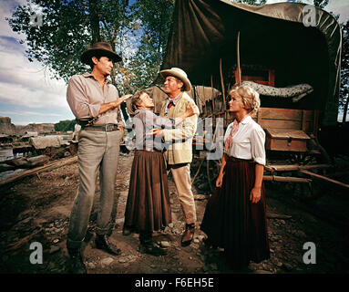 RELEASE DATE: Nov 01, 1962. MOVIE TITLE: How the West Was Won. STUDIO: MGM. PLOT: The fifty years of American westward expansion between the 1830s and 1880s are viewed through the experiences of the Prescott and Rawlings families, as they migrate by the Erie Canal, continue over the prairies from St. Louis during the California gold rush, suffer through the Civil War, and finally help build the railroads on the plains and bring law and justice to the frontier. Along the way they meet mountain men, journey by wagon train, deal with Native Americans, and face outlaws in the southwest. PICTURED: Stock Photo