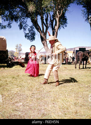 RELEASE DATE: Nov 01, 1962. MOVIE TITLE: How the West Was Won. STUDIO: MGM. PLOT: The fifty years of American westward expansion between the 1830s and 1880s are viewed through the experiences of the Prescott and Rawlings families, as they migrate by the Erie Canal, continue over the prairies from St. Louis during the California gold rush, suffer through the Civil War, and finally help build the railroads on the plains and bring law and justice to the frontier. Along the way they meet mountain men, journey by wagon train, deal with Native Americans, and face outlaws in the southwest. PICTURED: Stock Photo