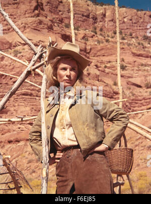 RELEASE DATE: June 15th, 1966. MOVIE TITLE: Duel at Diablo. STUDIO: MGM. PLOT: Lieutenant McAllister is ordered to transport several ammunition wagons to another fort through Apache territory with only a small troop of rookie soldiers to guard them. Along for the ride is ex-scout Jess Remsberg who is trying to track down Ellen Grange, who, having recently been freed from Apache captivity, has mysteriously run off again to rejoin them. Remsberg frees Ellen again and leaves her with the embattled soldiers as he rides off to the fort, not only for help, but to find the man who killed and scalped Stock Photo