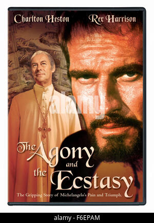 Oct 07, 1965; Los Angeles, CA, USA; Key art for the DVD, 'Agony and Ecstasy,' starring CHARLTON HESTON as Michelangelo and REX HARRISON as Pope Julius II. Directed by Carol Reed. Mandatory Credit: Photo by 20th Century Fox. (c) Copyright 1965 by Courtesy of 20th Century Fox Stock Photo