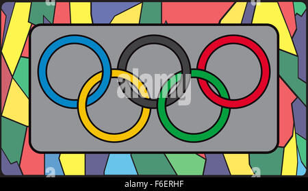 Olympic rings design Stock Photo - Alamy