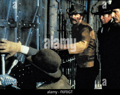 Jun 09, 1971; Hollywood, CA, USA; (L-R): Actor JAMES GARNER stars as Luther Sledge, CLAUDE AKINS as Hooker and DENNIS WEAVER as Erwin Ward in the Vic Morrow directed western, 'A Man Called Sledge.' Stock Photo