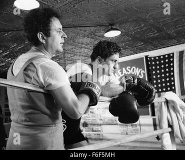 RELEASE DATE: December 19, 1980  MOVIE TITLE: Raging Bull  STUDIO: United Artists  DIRECTOR: Martin Scorsese  PLOT: An emotionally self-destructive boxer's journey through life, as the violence and temper that leads him to the top in the ring, destroys his life outside it  PICTURED: JOE PESCI as Joey and ROBERT DE NIRO as Jake La Motta  (Credit Image: c United Artists/Entertainment Pictures) Stock Photo