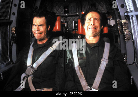 RELEASE DATE: December 6, 1985   MOVIE TITLE: Spies Like Us   DIRECTOR: John Landis  STUDIO: AAR Films   PLOT: Two bumbling government employees think they are U.S. spies, only to discover that they are actually decoys for Nuclear War   PICTURED: DAN AYKROYD as Austin Millbarge and CHEVY CHASE as Emmett Fitz-Hume  (Credit Image: c AAR Films/Entertainment Pictures) Stock Photo