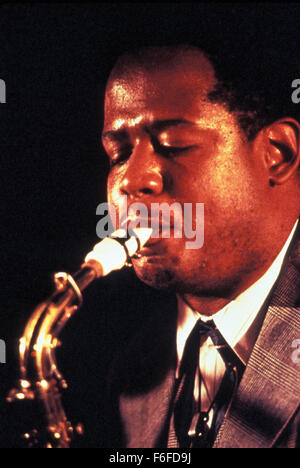 RELEASE DATE: June 01, 1988. MOVIE TITLE: Bird. STUDIO: The Malpaso Company. PLOT: Saxophone player Charlie Parker comes to New York in 1940. He is quickly noticed for his remarkable way of playing. He becomes a drug addict but his loving wife Chan tries to help him. PICTURED: FOREST WHITAKER as Charlie 'Bird' Parker. Stock Photo