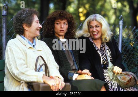 RELEASE DATE: Aug 24, 1988. MOVIE TITLE: Crossing Delancey. STUDIO: Guardian Television Network. PLOT: Isabelle's life revolves around the New York bookshop she works in and the intellectual friends of both sexes she meets there. Her grandmother remains less than impressed and decides to hire a good old-fashioned Jewish matchmaker to help Isabelle's love-life along. Enter pickle-maker Sam who immediately takes to Isabelle. She however is irritated by the whole business, at least to start with. PICTURED: AMY IRVING as Isabelle Grossman, SYLVIA MILES as Hannah Mandelbaum. Stock Photo