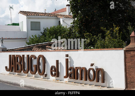 View of Jabugo, province of Huelva, Spain Stock Photo
