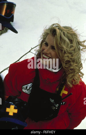 Jan 12, 1990; Park City, UT, USA; Pictured:  A scene from 'Ski Patrol,' a 1990 film directed by RICHARD CORRELL and starring RODGER ROSE as Jerry Cramer and YVETTE NIPAR as Ellen. Stock Photo