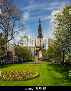 View of Scott monument in Edinburgh Stock Photo