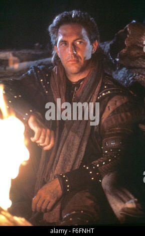 RELEASE DATE: June 14, 1991. MOVIE TITLE: Robin Hood: Prince of Thieves. STUDIO: Morgan Creek Productions. PLOT: After being captured by Turks during the Crusades, Robin of Locksley and a Moor, Azeem, escape back to England where Azeem vows to remain until he repays Robin for saving his life. Meanwhile, Robin's father has been murdered by the Sheriff of Nottingham and when Robin returns home he vows to avenge his father's death. Even though Marian, his childhood friend, cannot help him, he escapes to the Forest of Sherwood where he joins a band of exiled villagers and becomes their leader. Wit Stock Photo