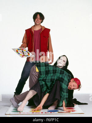 Jul 19, 1991; Los Angeles, CA, USA; (left to right) KEANU REEVES as Ted Logan, WILLIAM SADLER as Grim Reaper, and ALEX WINTERS as Bill S. Preston, Esq. in the adventure, sci-fi, comic film 'Bill and Ted's Bogus Journey' directed by Peter Hewitt. Stock Photo