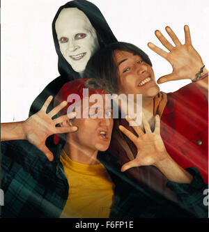 Jul 19, 1991; Los Angeles, CA, USA; (left to right) ALEX WINTERS as Bill S. Preston, Esq., WILLIAM SADLER as Grim Reaper, and KEANU REEVES as Ted Logan in the adventure, sci-fi, comic film 'Bill and Ted's Bogus Journey' directed by Peter Hewitt. Stock Photo