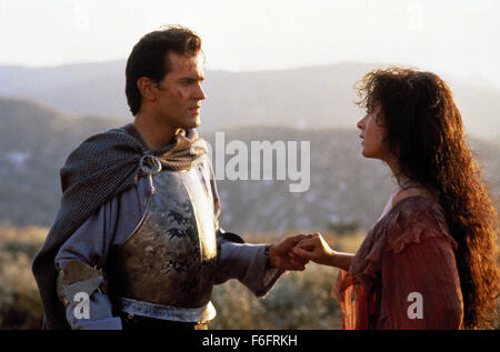 Feb 11, 1993; Los Angeles, CA, USA; BRUCE CAMPBELL as Ash and EMBETH DAVIDTZ as Sheila in the action, adventure, comic, fantasy film ''Army of Darkness'' directed by Sam Raimi. Stock Photo