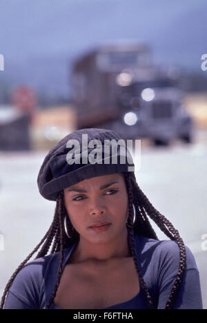 RELEASE DATE: 23 July 1993. MOVIE TITLE: Poetic Justice. STUDIO: Columbia Pictures Corporation. PLOT: In this film, we see the world through the eyes of main character Justice, a young African-American poet. PICTURED: JANET JACKSON as Justice. Stock Photo