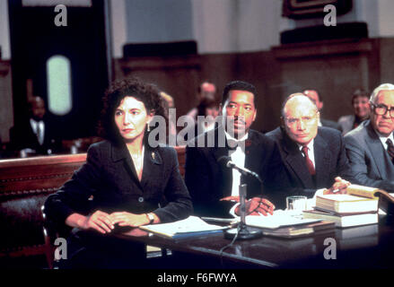 Dec 23, 1993; Hollywood, CA, USA; MARY STEENBURGEN as Belinda Conine, OBBA BABATUNDE (second from left) as Jerome Green, JASON ROBARDS (far right) as Charles Wheeler in the drama ''Philadelphia'' directed by Jonathan Demme. Stock Photo