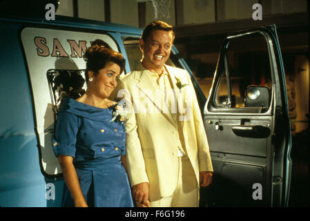 RELEASE DATE: 17 February 1995. MOVIE TITLE: The Brady Bunch Movie. STUDIO: Paramount Pictures. PLOT: The original 70's TV family is now placed in the 1990's, where they're even more square and out of place than ever. PICTURED: HENRIETTE MANTEL as Alice Nelson and DAVID GRAF as Sam Franklin. Stock Photo
