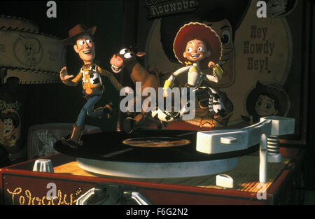 Nov 22, 1995; Hollywood, CA, USA; TOM HANKS as the voice of Woody and JOAN CUSACK as the voice of Jessie in the family, animated, fantasy ''Toy Story'' directed by John Lasseter. Stock Photo