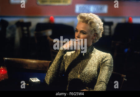 RELEASE DATE: 16 July 1996. MOVIE TITLE: Snowboard Academy. STUDIO: Allegro Films. PLOT: A wacky free for all comedy about the riotous rivalry between snobby skiers and knuckle dragging snowboarders. PICTURED: BRIGITTE NIELSEN as Mimi. Stock Photo