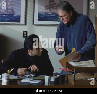 Mar 11, 1997; Los Angeles, CA, USA; Actor JOHN CUSACK as Martin Q.Blank with director GEORGE ARMITAGE  in 'Grosse Pointe Blanke.' Stock Photo