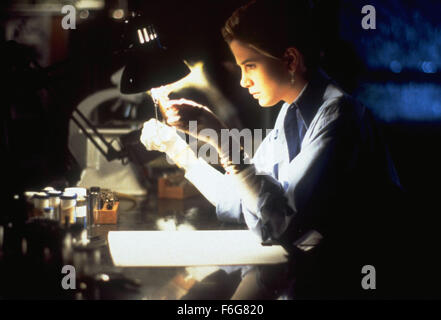 Aug 22, 1997; Toronto, ON, Canada; Actress MIRA SORVINO as Dr. Susan Tyler in 'Mimic'. Directed by Guillermo Del Toro. Stock Photo