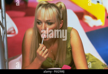 RELEASE DATE: 23 January 1998. MOVIE TITLE: Spice World - STUDIO: Columbia Pictures Corporation. PLOT: The film follows the Spice Girls and their entourage as manager Clifford, his assistant Deborah, filmmaker Piers who is trying to shoot a documentary on 'the real Spice Girls' and others in their everyday life. PICTURED: EMMA BUNTON as Emma - Baby Spice. Stock Photo