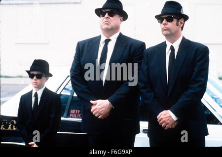 Feb 06, 1998; Los Angeles, CA, USA; Actor DAN AYKROYD returns as Elwwod Blues, JOHN GOODMAN as Mighty Mack McTeer and J. EVAN BONIFANT as Buster Blues in the Universal Pictures musical comedy, 'Blues Brothers 2000.' Stock Photo