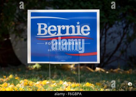 2016 US presidential campaign yard sign for Bernie Sanders Stock Photo