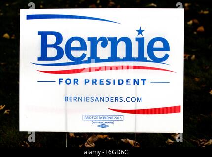 2016 US presidential campaign yard sign for Bernie Sanders Stock Photo