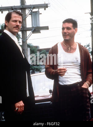 May 25, 1999; Hollywood, CA, USA; MICHAEL PARE (left) as Rico 'Bullet' Burke and MARK HUTCHINSON in the action drama ''Men of Means'' directed by George Mendeluk. Stock Photo