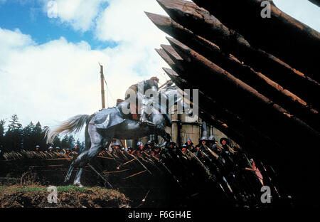 RELEASE DATE: 12 November 1999. MOVIE TITLE: The Messenger The Story of Joan of Arc STUDIO: Columbia TriStar. PLOT: In 1412, a young girl called Jeanne is born, at the age of 13, she has her first vision and finds a sword. Years after that, in 1428, she knows her mission is to be ridding France of the English and prove her divine mission. PICTURED: Movie scene. Stock Photo