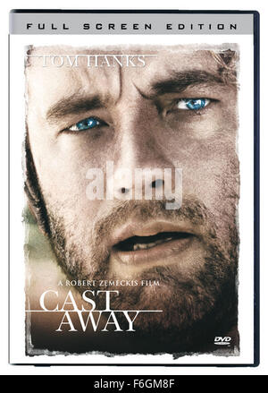 RELEASED: Dec 12, 2000 - ORIGINAL Film Title: Cast Away - PICTURED: Actor TOM HANKS in the movie cover Stock Photo