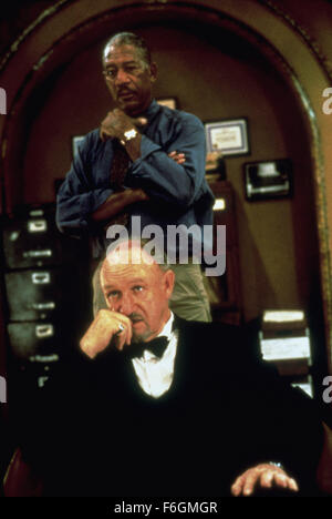 May 11, 2000; San Juan, Puerto Rico; GENE HACKMAN (front) as Henry Hearst and MORGAN FREEMAN as Capt. Victor Benezet in the crime, drama, thriller film ''Under Suspicion'' directed by Stephen Hopkins. Stock Photo