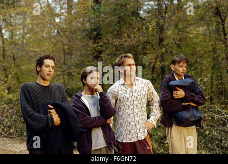 May 11, 2000; Athens, GA, USA; PAULO COSTANZO, BRECKIN MEYER, SEANN WILLIAM SCOTT and DJ QUALLS star as Rubin Carver, Josh Parker, E.L. and Kyle Edwards in the comedy 'Road Trip' directed by Todd Phillips. Stock Photo