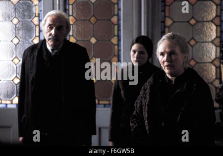 Aug 02, 2001; Long Island, NV, USA; ERIC SYKES, ELAINE CASSIDY and FIONNULA FLANAGAN star as Mr. Tuttle, Lydia and Mrs. Mills in the thrilling horror drama 'The Others' directed by Alejandro Amenabar. Stock Photo