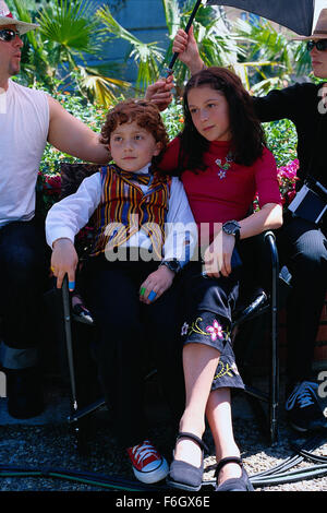 Apr 18, 2001; Austin, TX, USA; Actress ALEXA VEGA as Carmen Cortez and DARYL SABARA as Juni Cortez in 'Spy Kids.' Stock Photo