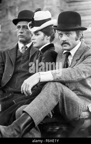 1969, Film Title: BUTCH CASSIDY AND THE SUNDANCE KID, Director: GEORGE ROY HILL, Pictured: GEORGE ROY HILL, PAUL NEWMAN, ROBERT REDFORD. (Credit Image: SNAP) Stock Photo