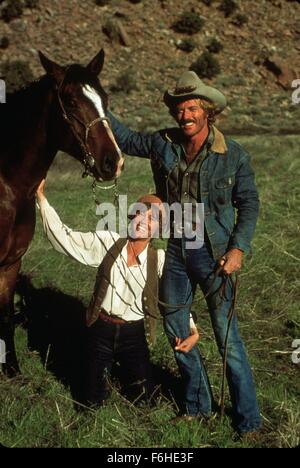 1979, Film Title: ELECTRIC HORSEMAN, Director: SYDNEY POLLACK, Studio: COLUMBIA, Pictured: COWBOY, JANE FONDA, HAT, HORSE, MOUSTACHE, SYDNEY POLLACK. (Credit Image: SNAP) Stock Photo