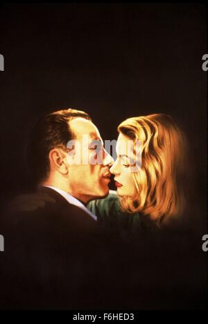 1944, Film Title: TO HAVE AND HAVE NOT, Director: HOWARD HAWKS, Studio: WARNER, Pictured: LAUREN BACALL, HUMPHREY BOGART, HOWARD HAWKS, KISSING, ROMANCE, MOODY. (Credit Image: SNAP) Stock Photo