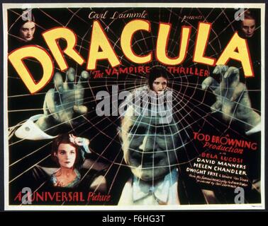 1931, Film Title: DRACULA, Director: TOD BROWNING, Studio: UNIVERSAL, Pictured: TOD BROWNING. (Credit Image: SNAP) Stock Photo