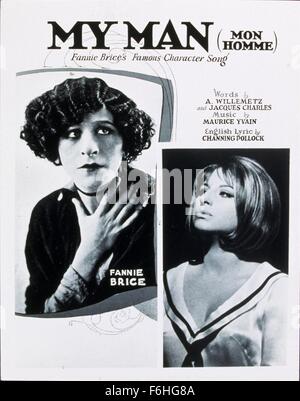 1968, Film Title: FUNNY GIRL, Director: WILLIAM WYLER, Studio: COLUMBIA, Pictured: FANNY BRICE, BARBRA STREISAND. (Credit Image: SNAP) Stock Photo