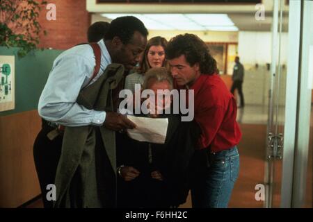 1992, Film Title: LETHAL WEAPON 3, Director: RICHARD DONNER, Studio: WARNER, Pictured: RICHARD DONNER, MEL GIBSON, DANNY GLOVER, JOE PESCI. (Credit Image: SNAP) Stock Photo