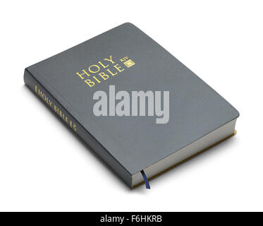 New KLV Holy Bible Isolated on a White Background. Stock Photo