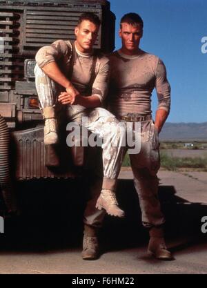 1992, Film Title: UNIVERSAL SOLDIER, Director: ROLAND EMMERICH, Studio: CAROLCO, Pictured: ROLAND EMMERICH, DOLPH LUNDGREN. (Credit Image: SNAP) Stock Photo