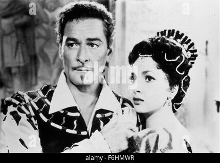 errol flynn, milton krims, on the set of the movie crossed swords, 1953  Stock Photo - Alamy