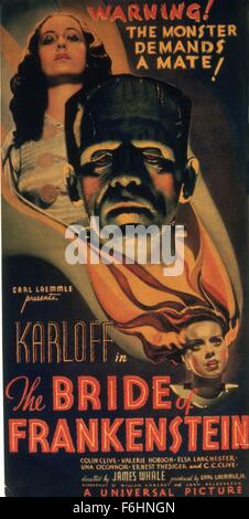 1935, Film Title: BRIDE OF FRANKENSTEIN, Director: JAMES WHALE, Pictured: FRANKENSTEIN, BORIS KARLOFF. (Credit Image: SNAP) Stock Photo