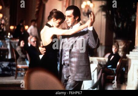 1993, Film Title: SCENT OF A WOMAN, Director: MARTIN BREST, Pictured: AL PACINO, GABRIELLE ANWAR, DANCING. (Credit Image: SNAP) Stock Photo