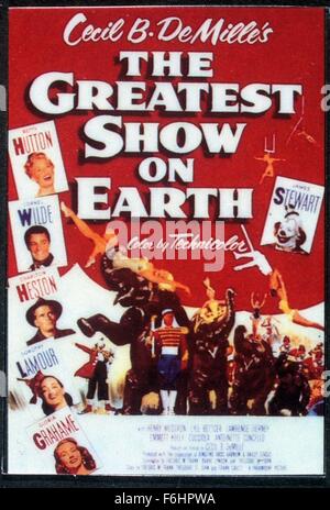1952, Film Title: GREATEST SHOW ON EARTH, Director: CECIL B DeMILLE, Studio: PARAMOUNT, Pictured: 1952, AWARDS - ACADEMY, BEST PICTURE, CECIL B DeMILLE. (Credit Image: SNAP) Stock Photo