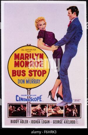 1956, Film Title: BUS STOP, Director: JOSHUA LOGAN, Studio: FOX, Pictured: DANCING, MARILYN MONROE, DON MURRAY, ILLUSTRATION. (Credit Image: SNAP) Stock Photo