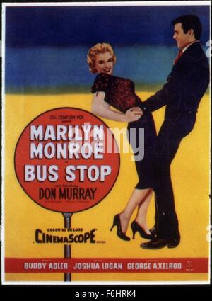 1956, Film Title: BUS STOP, Director: JOSHUA LOGAN, Studio: FOX, Pictured: ILLUSTRATION, MARILYN MONROE, DON MURRAY, DANCING. (Credit Image: SNAP) Stock Photo