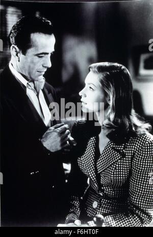 1944, Film Title: TO HAVE AND HAVE NOT, Director: HOWARD HAWKS, Studio: WARNER, Pictured: LAUREN BACALL, HUMPHREY BOGART, GAZE, GAZING. (Credit Image: SNAP) Stock Photo